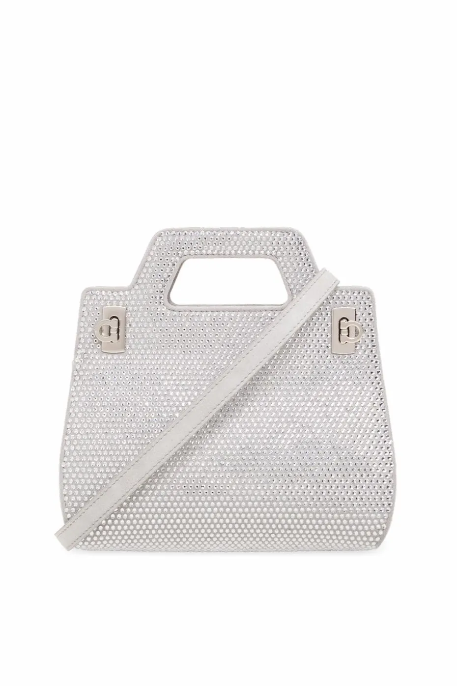 FERRAGAMO SREBRNY Torba na ramię ‘Wanda Mini’