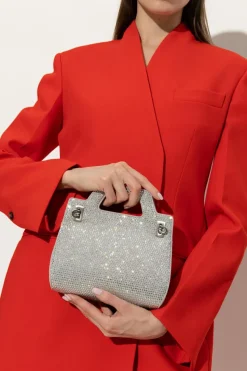 FERRAGAMO SREBRNY Torba na ramię ‘Wanda Mini’