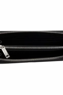 FERRAGAMO SZARY Portfel z płótna ozdobionego monogramem