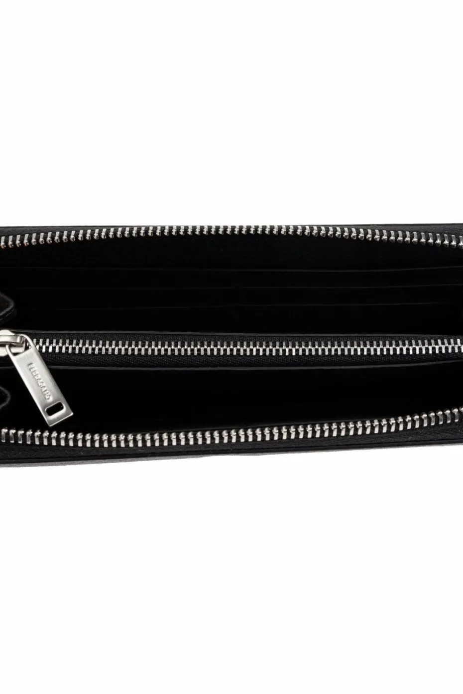 FERRAGAMO SZARY Portfel z płótna ozdobionego monogramem