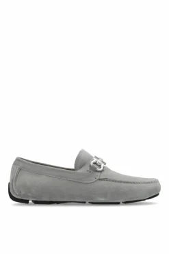 FERRAGAMO SZARY Skórzane buty ‘Parigi’