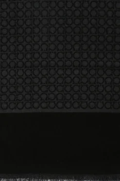 FERRAGAMO SZARY Szal z logo