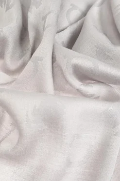 FERRAGAMO SZARY Szal z monogramem