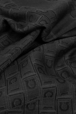 FERRAGAMO SZARY Szal z monogramem