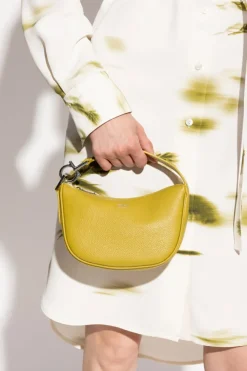 FERRAGAMO ZIELONY Skórzana torba do ręki