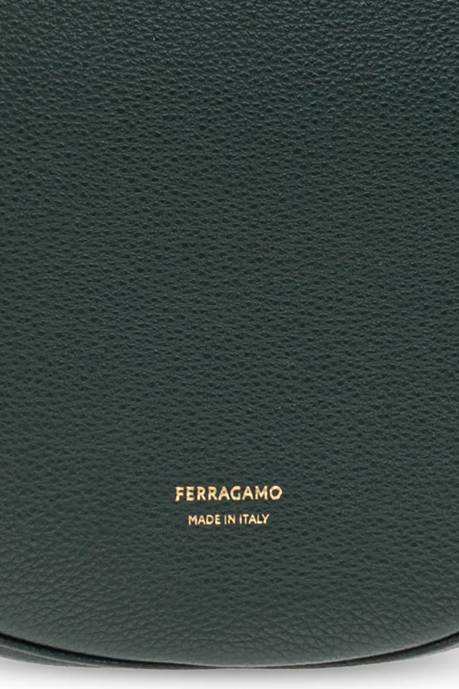 FERRAGAMO ZIELONY Torba na ramię `Noth-South Hobo Medium`