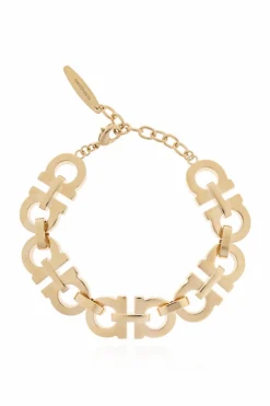 FERRAGAMO ZŁOTY Bransoleta z logo