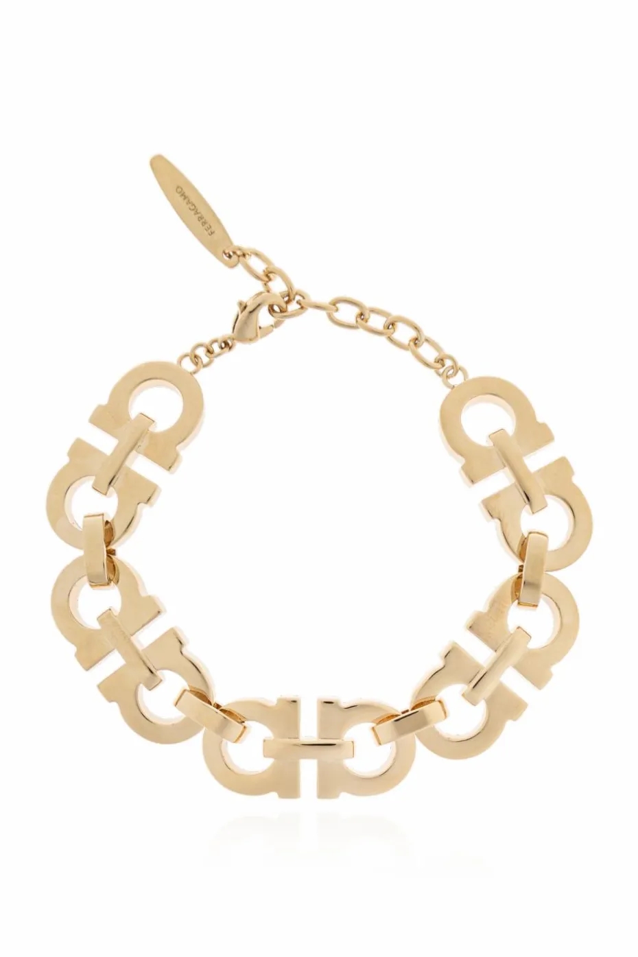 FERRAGAMO ZŁOTY Bransoleta z logo