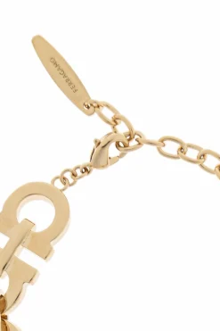 FERRAGAMO ZŁOTY Bransoleta z logo