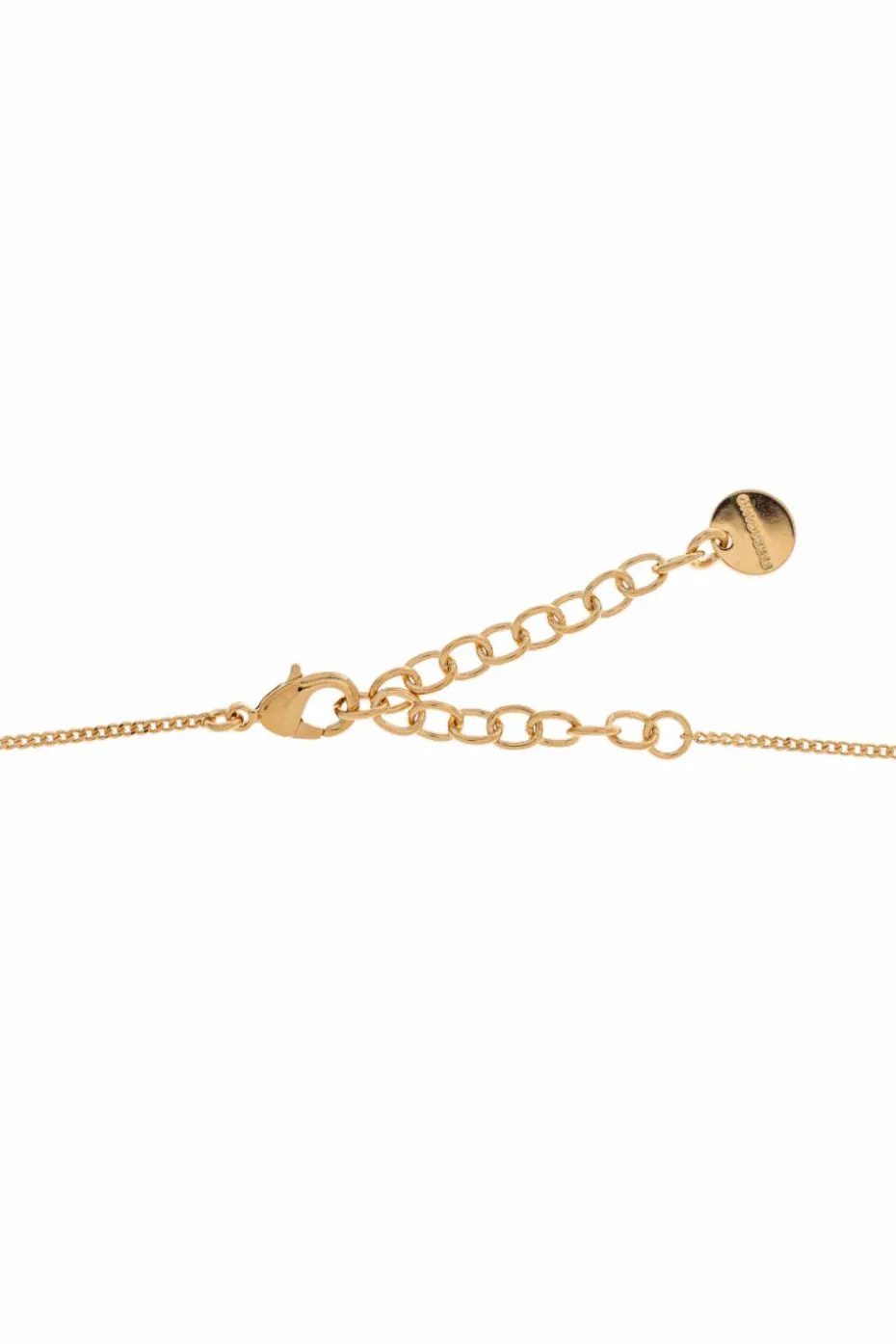 FERRAGAMO ZŁOTY Naszyjnik z zawieszką w kształcie logo