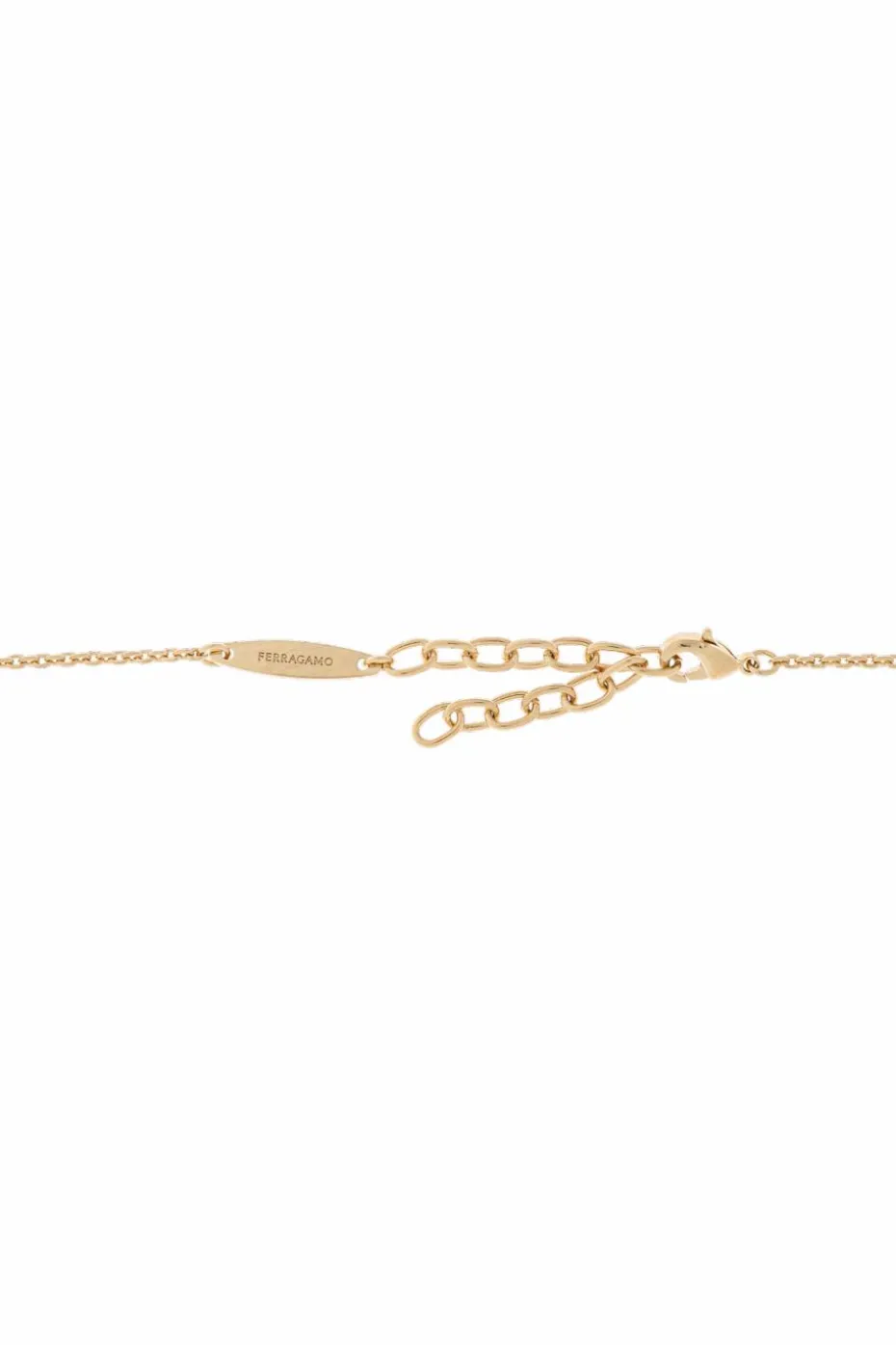 FERRAGAMO ZŁOTY Naszyjnik z zawieszką w kształcie logo