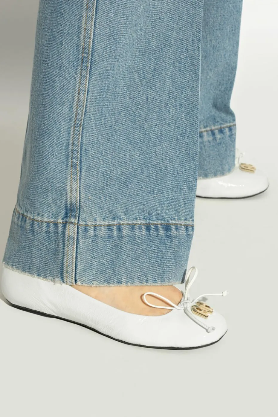 Furla BIAŁY Skórzane buty