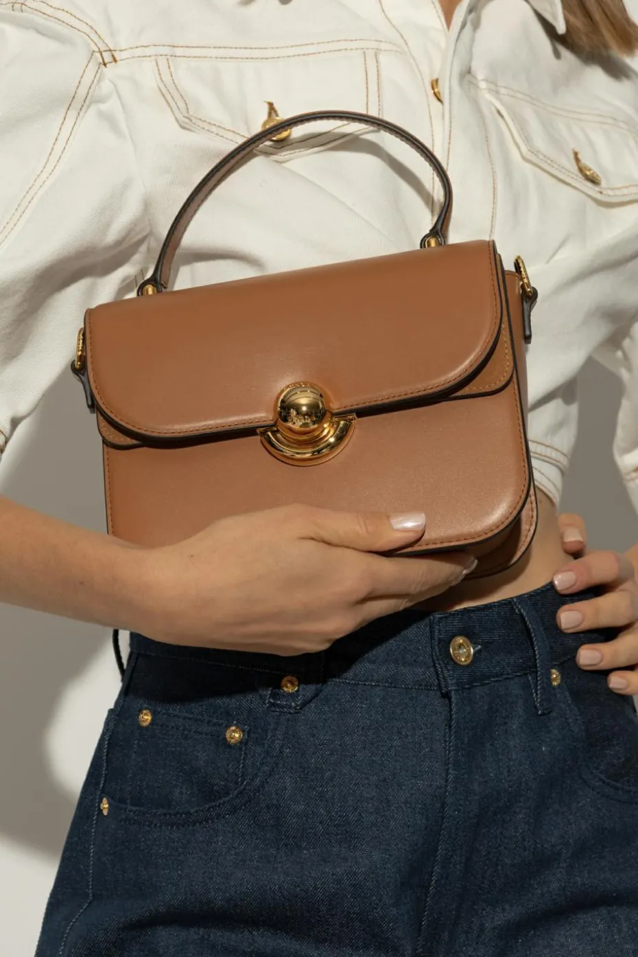 Furla BRĄZOWY Torba do ręki `Sfera Mini`