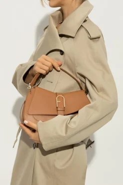Furla BRĄZOWY Torba do ręki ‘Flow Medium’