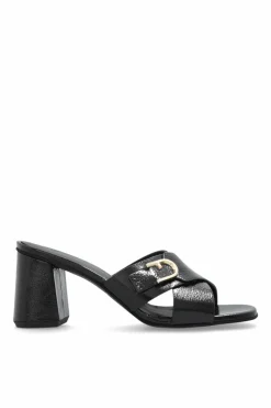 Furla CZARNY Klapki na obcasie `Chic`