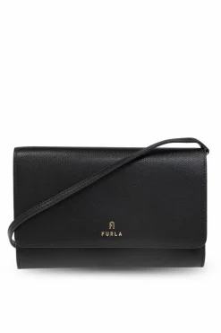 Furla CZARNY Portfel na łańcuchu `Camelia`