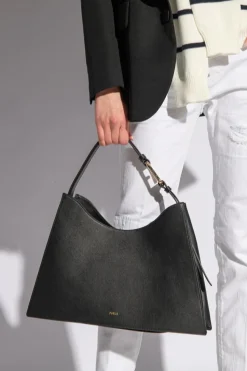 Furla CZARNY Torba ‘Nuvola Large’ typu ‘hobo’