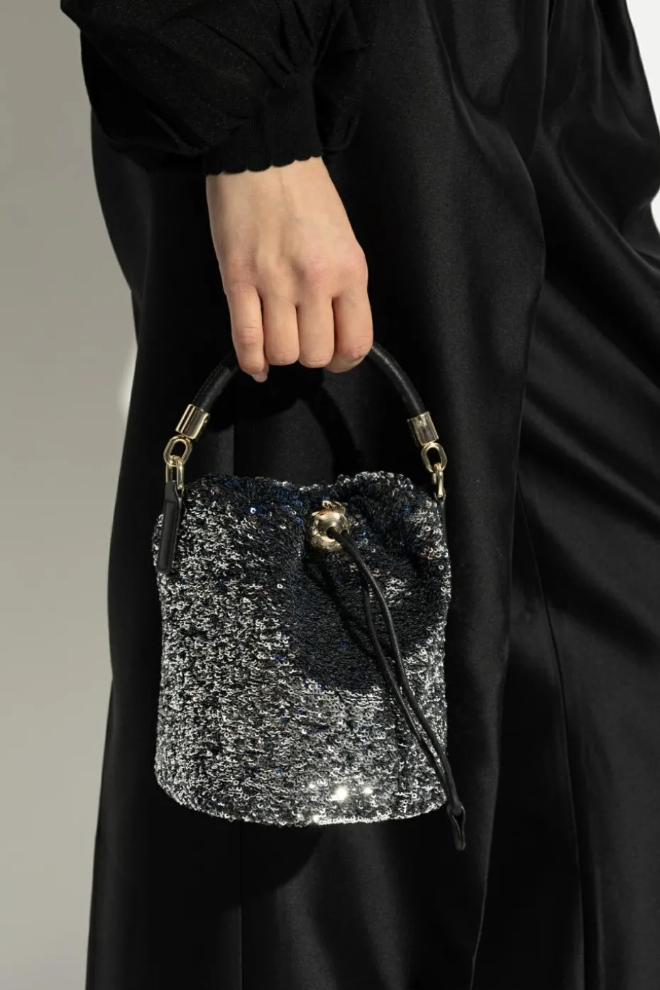 Furla SREBRNY Torba do ręki `Mionido` typu `bucket`