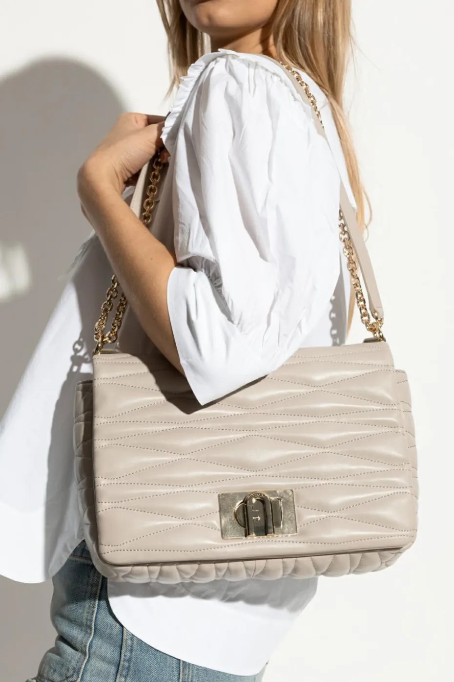 Furla SZARY Torba na ramię `1927 Medium`