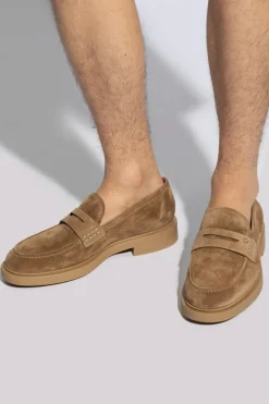 Gianvito Rossi BRĄZOWY Buty `Harris` typu `loafers`