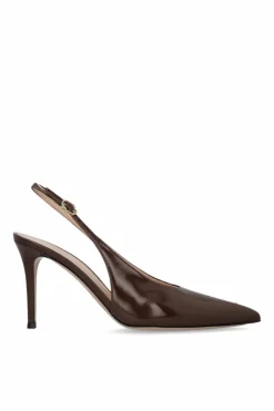 Gianvito Rossi BRĄZOWY Buty na obcasie `Robbie Sling`
