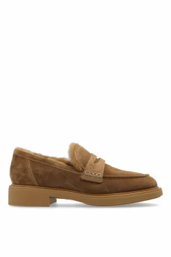 Gianvito Rossi BRĄZOWY Buty `Harris` typu `loafers`