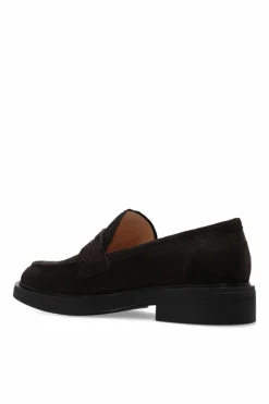 Gianvito Rossi BRĄZOWY Zamszowe ‘Harris’ typu ‘loafers’