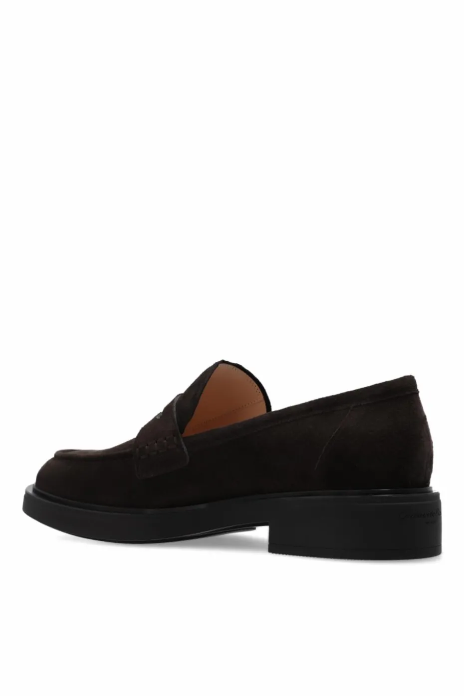 Gianvito Rossi BRĄZOWY Zamszowe ‘Harris’ typu ‘loafers’