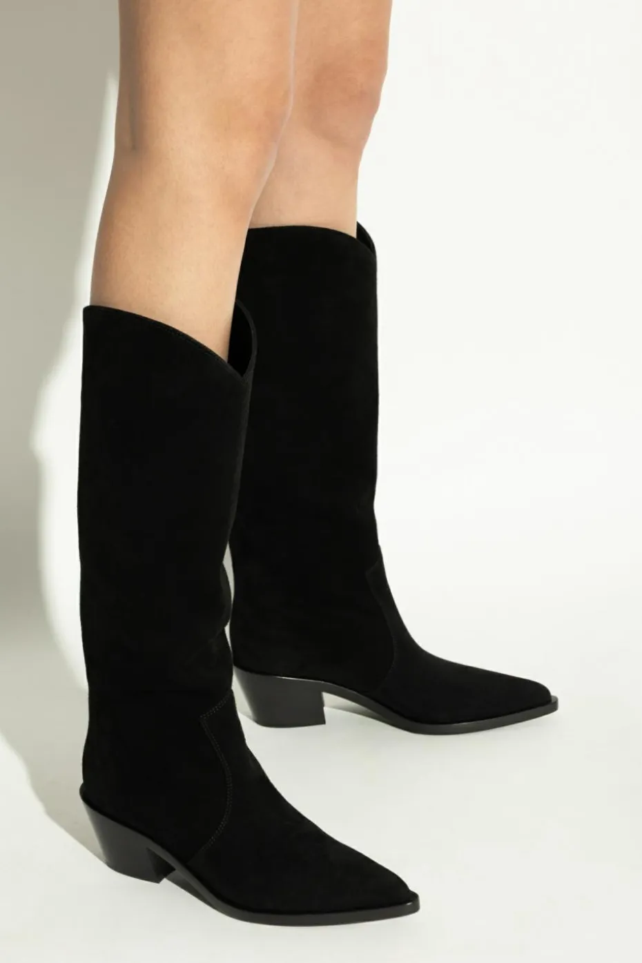 Gianvito Rossi CZARNY Kozaki na obcasie `Waylon`