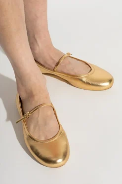 Gianvito Rossi ZŁOTY Baleriny `Carla`
