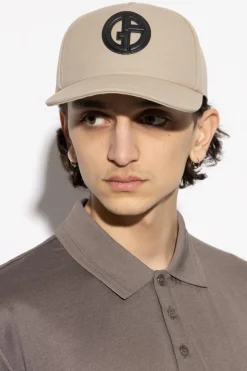Giorgio Armani beżowy Czapka z daszkiem