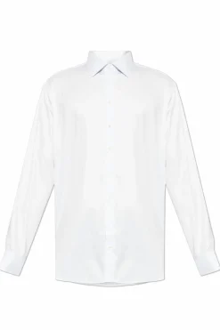 Giorgio Armani BIAŁY Koszula ze wzorem w prążki