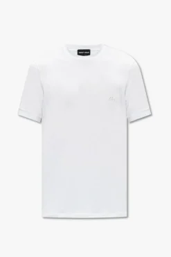 Giorgio Armani BIAŁY T-shirt z logo