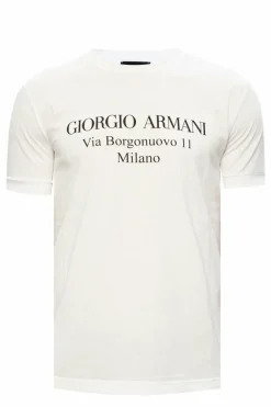 Giorgio Armani BIAŁY T-shirt z logo