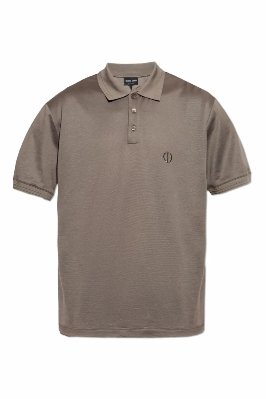 Giorgio Armani BRĄZOWY Polo z wyszytym logo