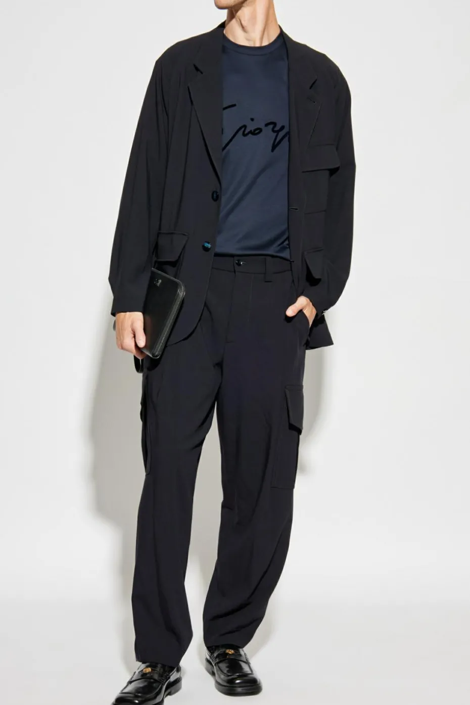 Giorgio Armani CZARNY Marynarka z kieszeniami