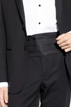Giorgio Armani CZARNY Pas smokingowy
