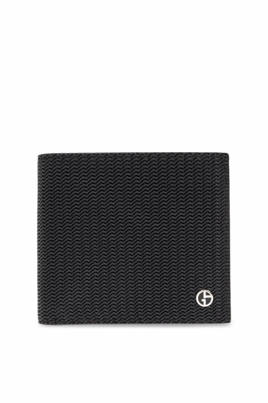 Giorgio Armani CZARNY Portfel z logo