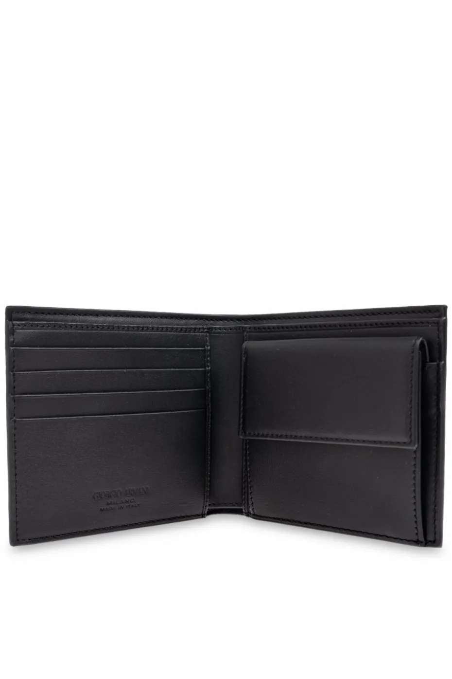 Giorgio Armani CZARNY Portfel z logo