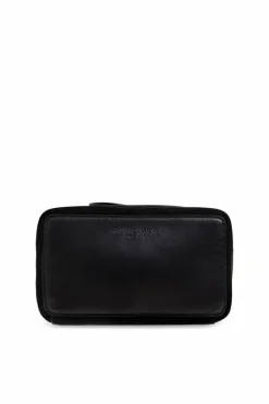 Giorgio Armani CZARNY Skórzana kosmetyczka