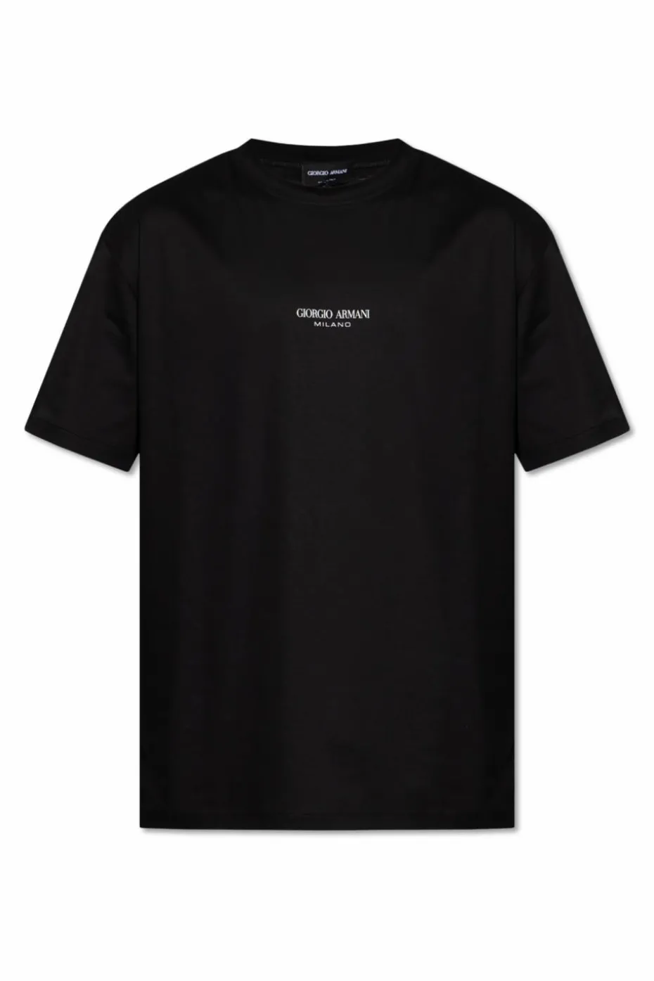 Giorgio Armani CZARNY T-shirt z nadrukowanym logo
