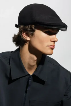 Giorgio Armani CZARNY Wełniany kaszkiet