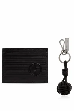 Giorgio Armani CZARNY Zestaw: etui na karty oraz brelok