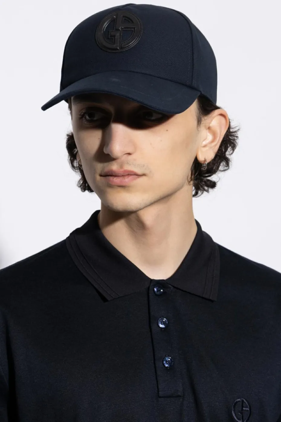 Giorgio Armani GRANATOWY Czapka z daszkiem