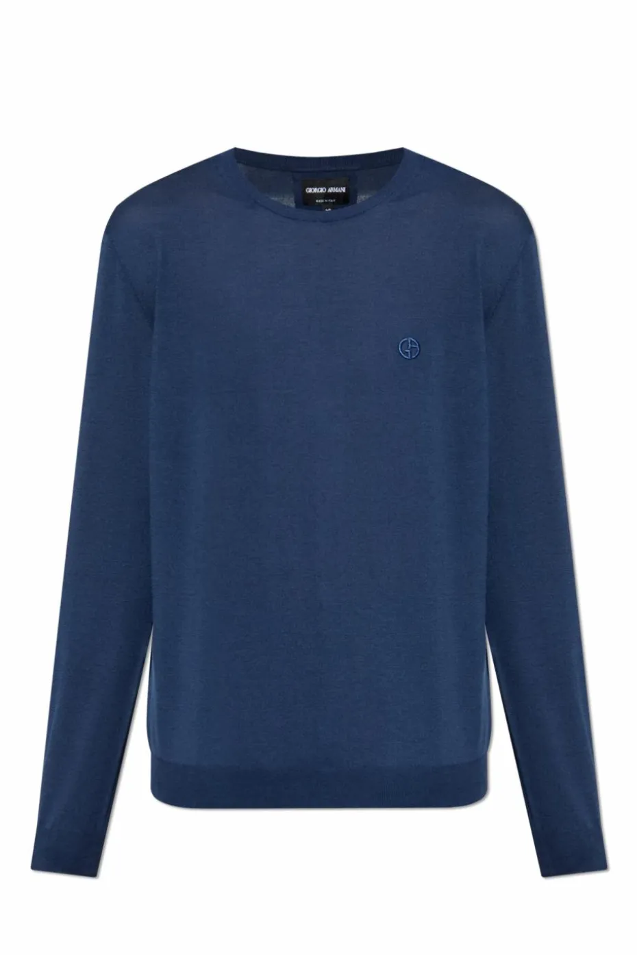 Giorgio Armani GRANATOWY Sweter z okrągłym dekoltem