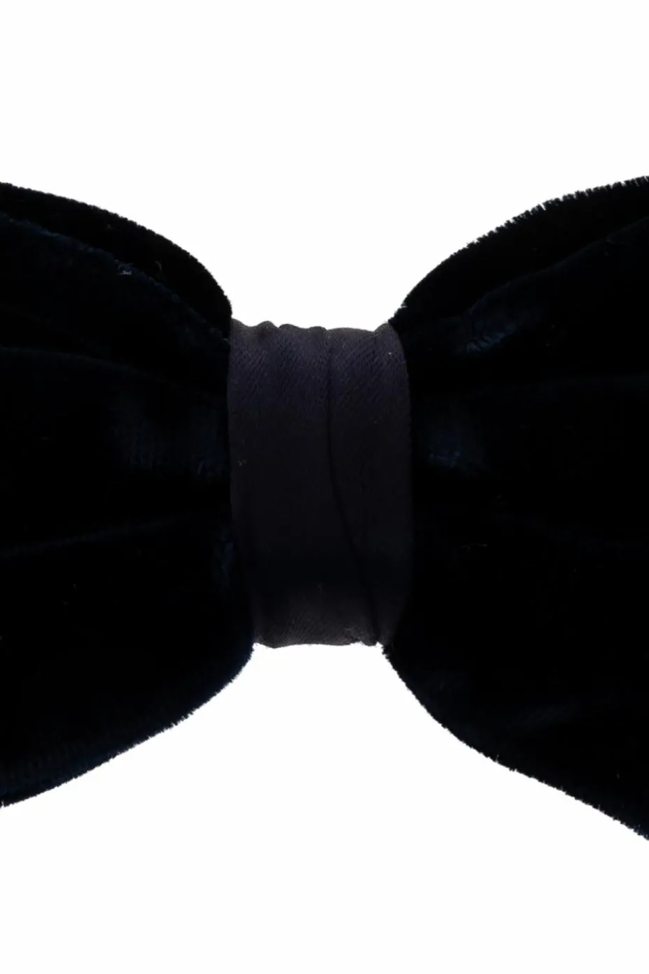 Giorgio Armani GRANATOWY Welurowa mucha