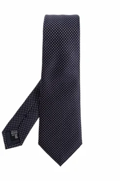 Giorgio Armani GRANATOWY Jedwabny krawat