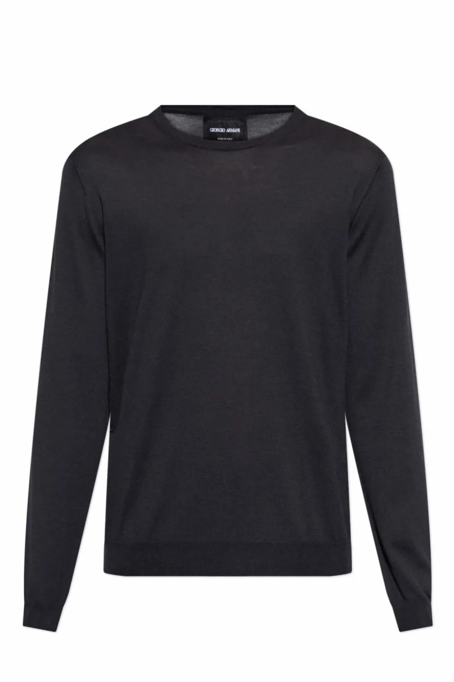 Giorgio Armani GRANATOWY Jedwabny sweter