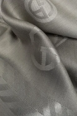 Giorgio Armani SZARY Szal z monogramem