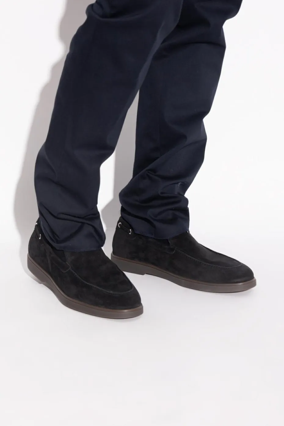 Giuseppe Zanotti CZARNY Zamszowe buty